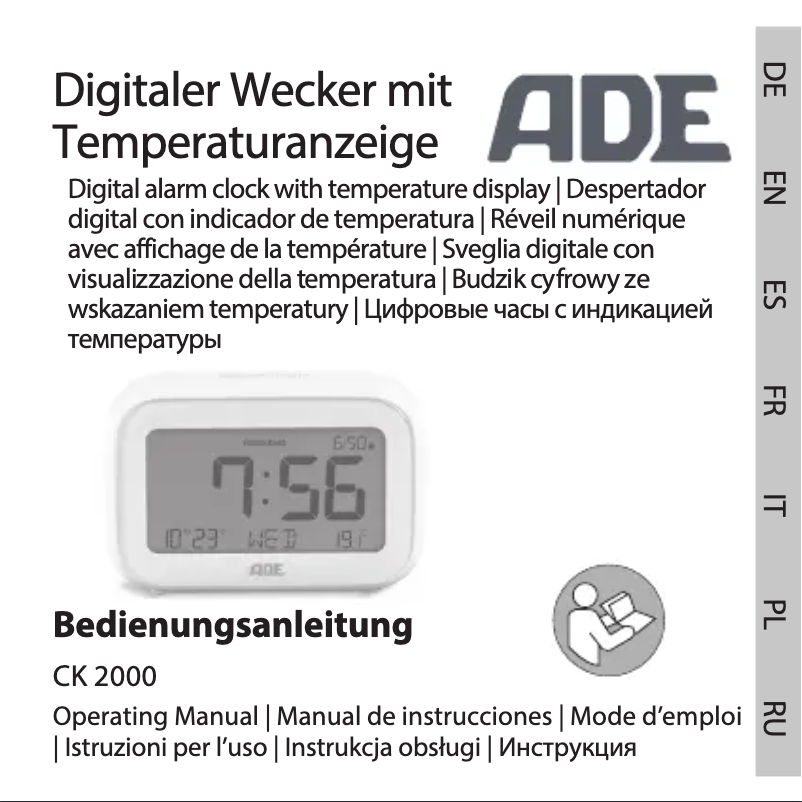 Page 1 de la notice Manuel utilisateur ADE CK 2000