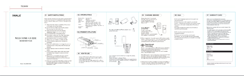 Page 1 de la notice Manuel utilisateur iWALK Secretary Plus