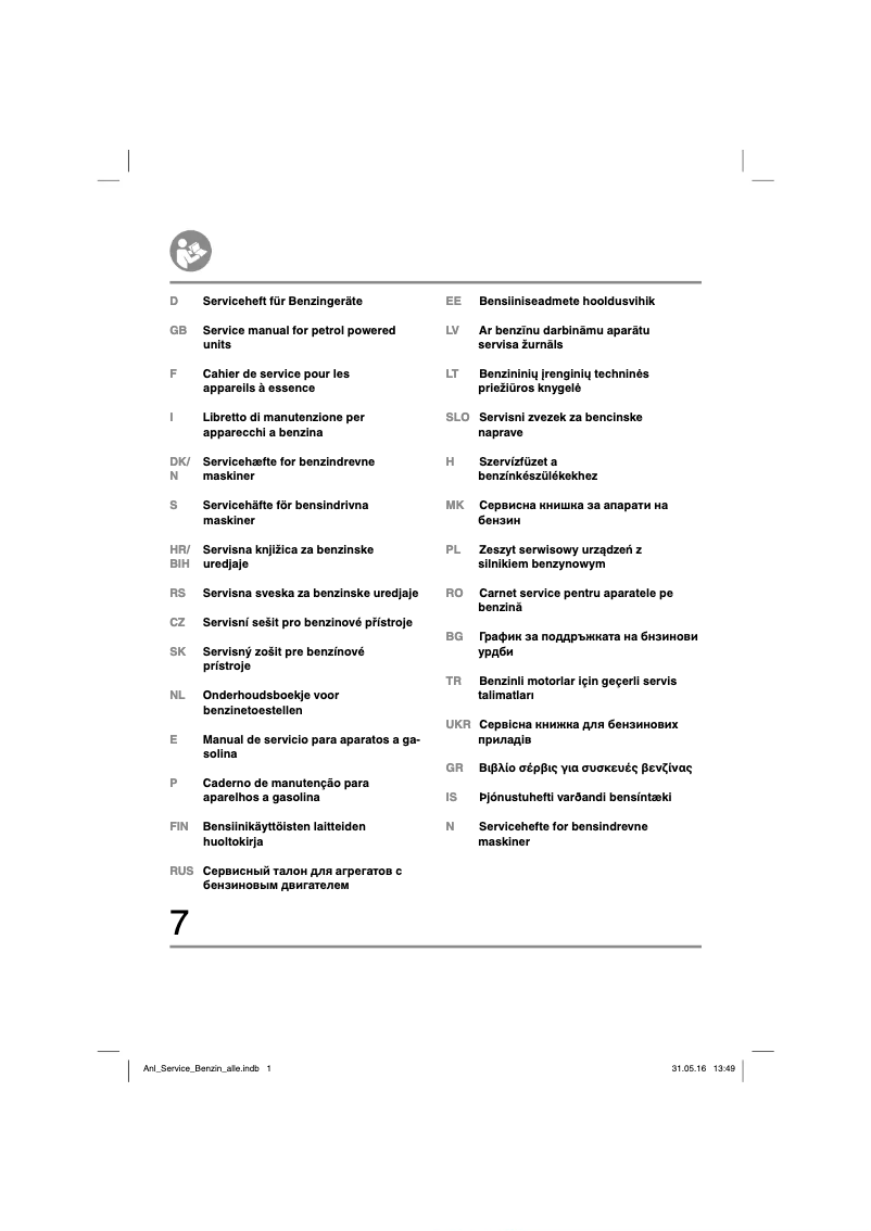 Page n°1 - Manuel utilisateur Gardol GBV 40