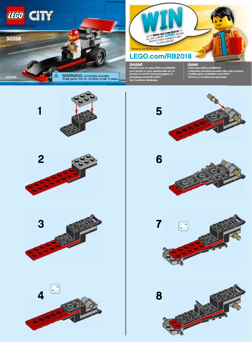 Page 1 de la notice Manuel utilisateur Lego City 30358