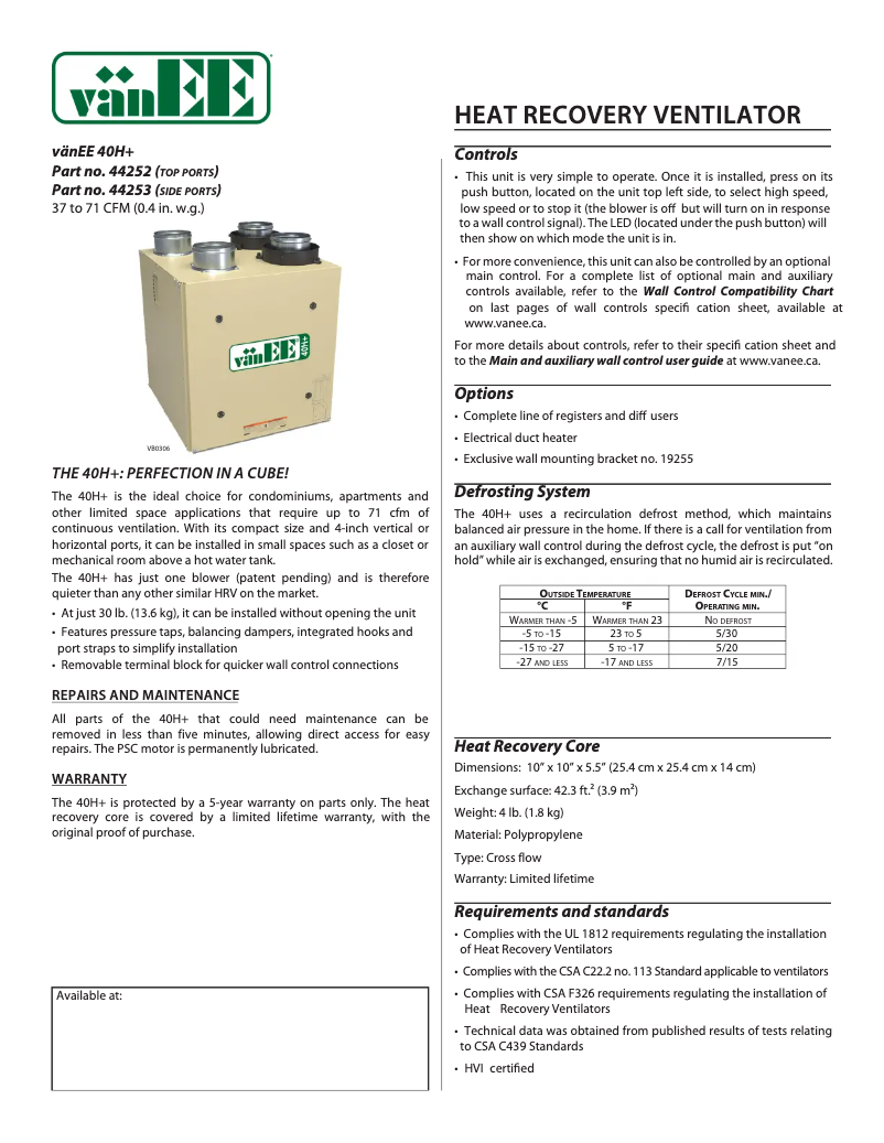 Image de la première page du manuel de l'appareil 44252