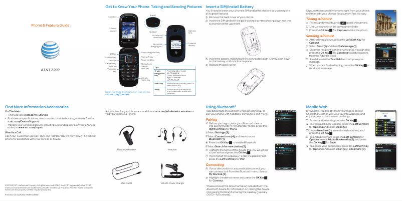 Page n°1 - Manuel utilisateur ZTE Z222