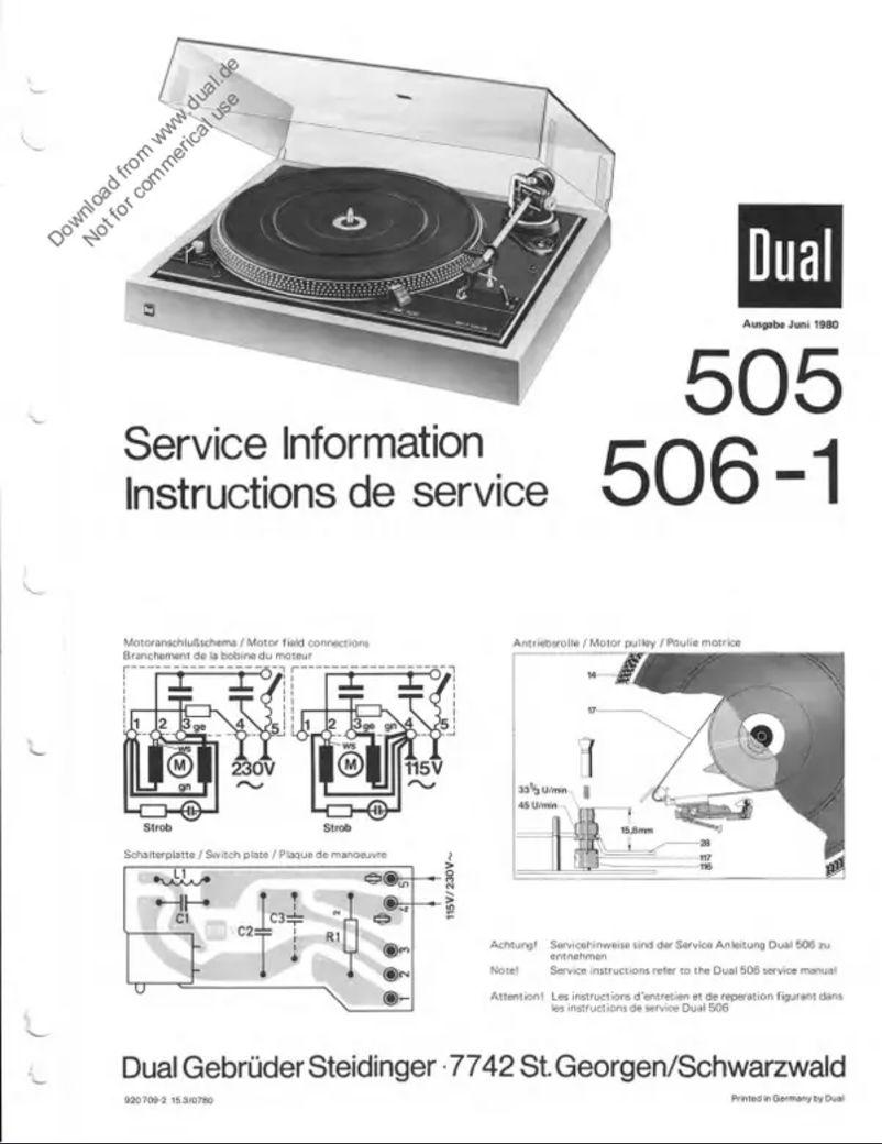 Page 1 of the manual User Manual Dual 506