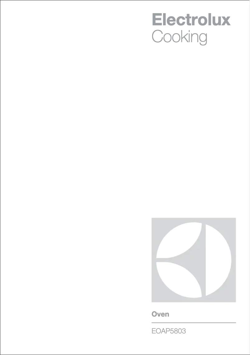 Page n°1 - Manuel utilisateur Electrolux EOAP5803AX