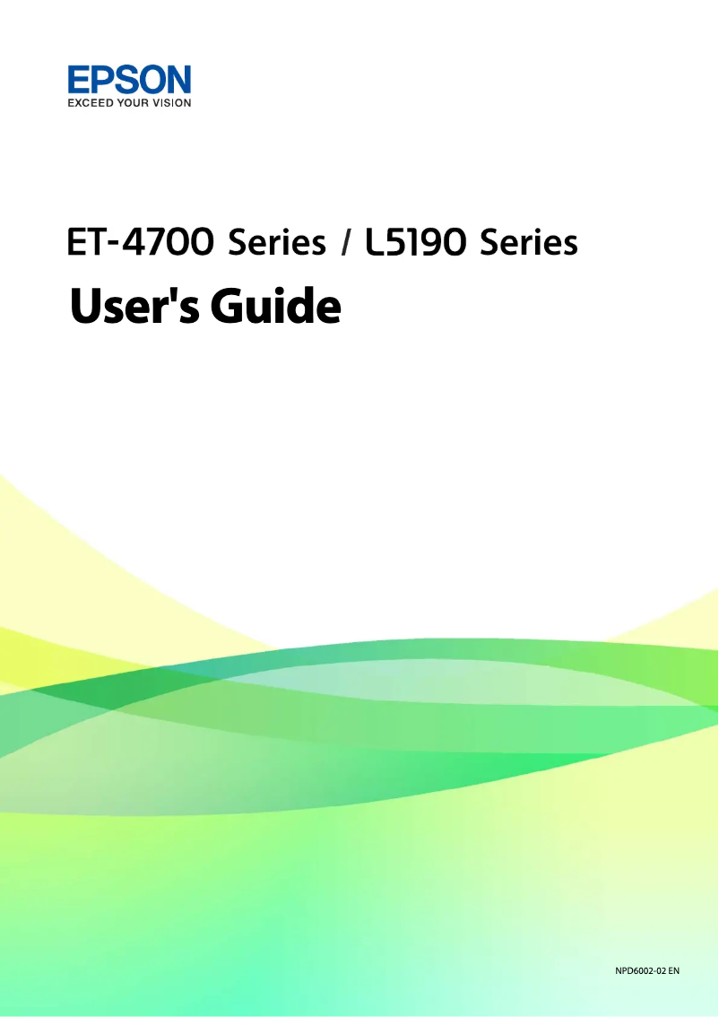 Página 1 del manual Manual de usuario Epson EcoTank 4700