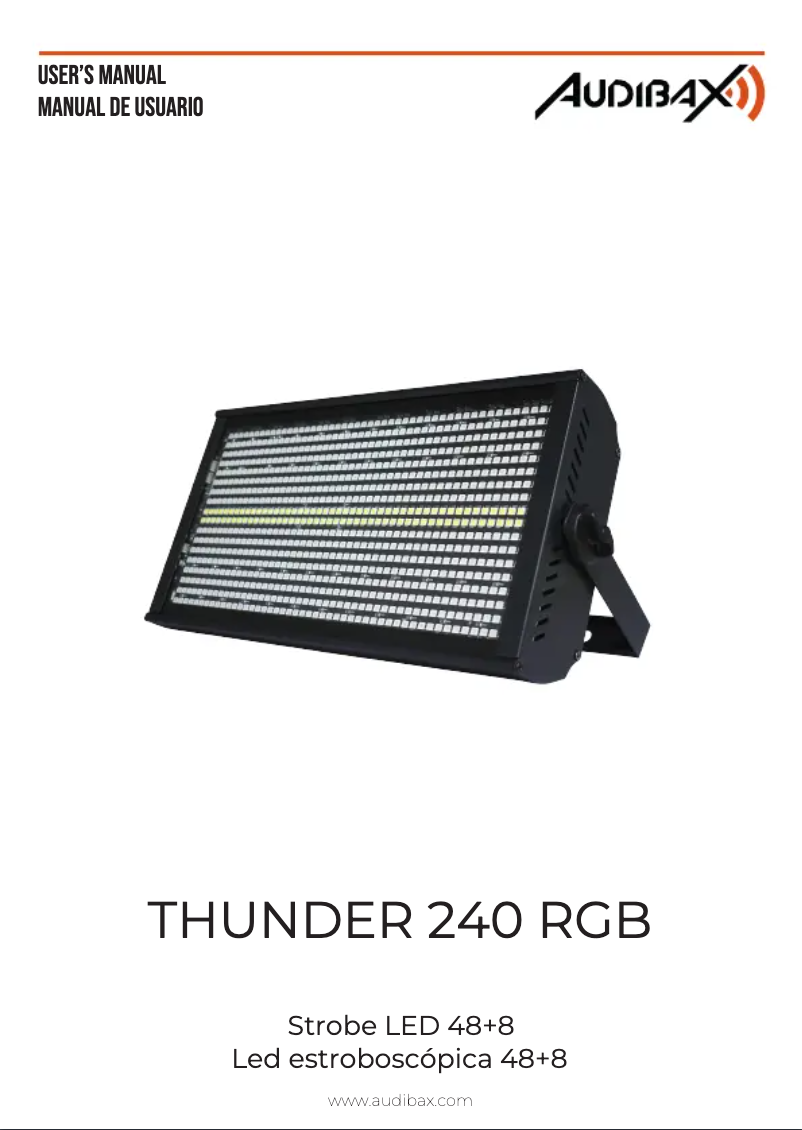 Page 1 de la notice Manuel utilisateur Audibax Thunder 240 RGB