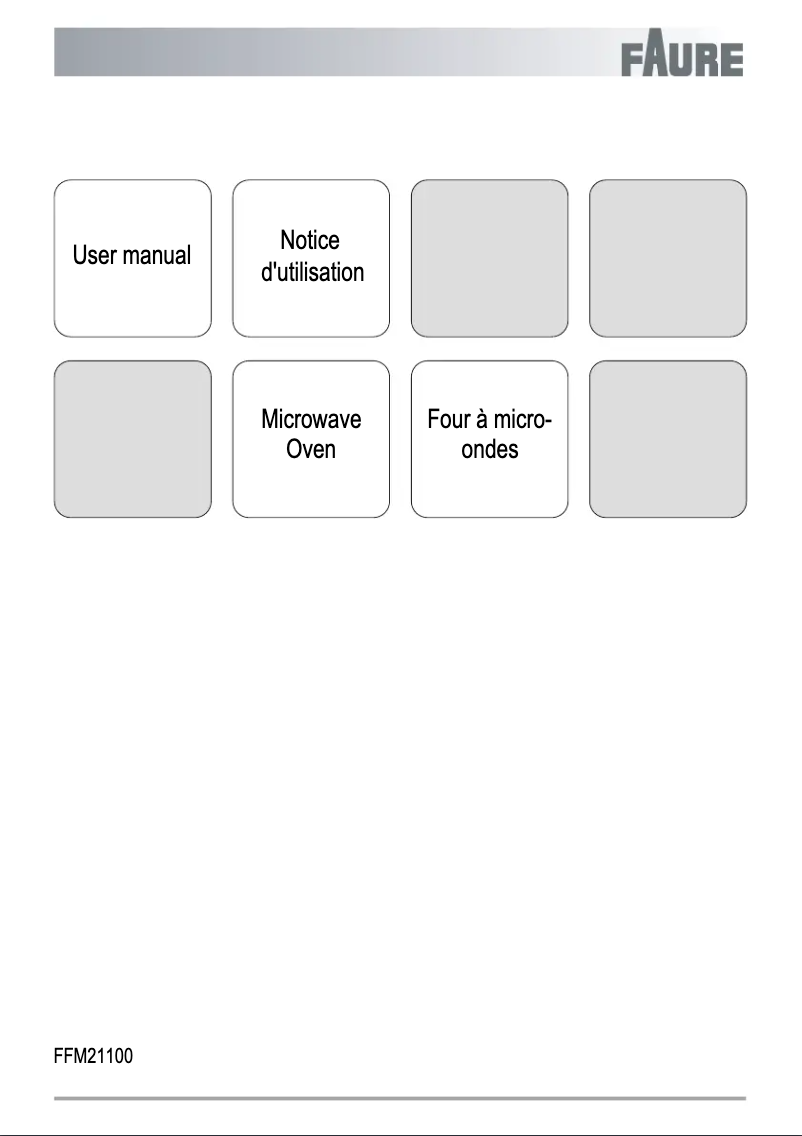 Image de la première page du manuel de l'appareil FFM21100SA