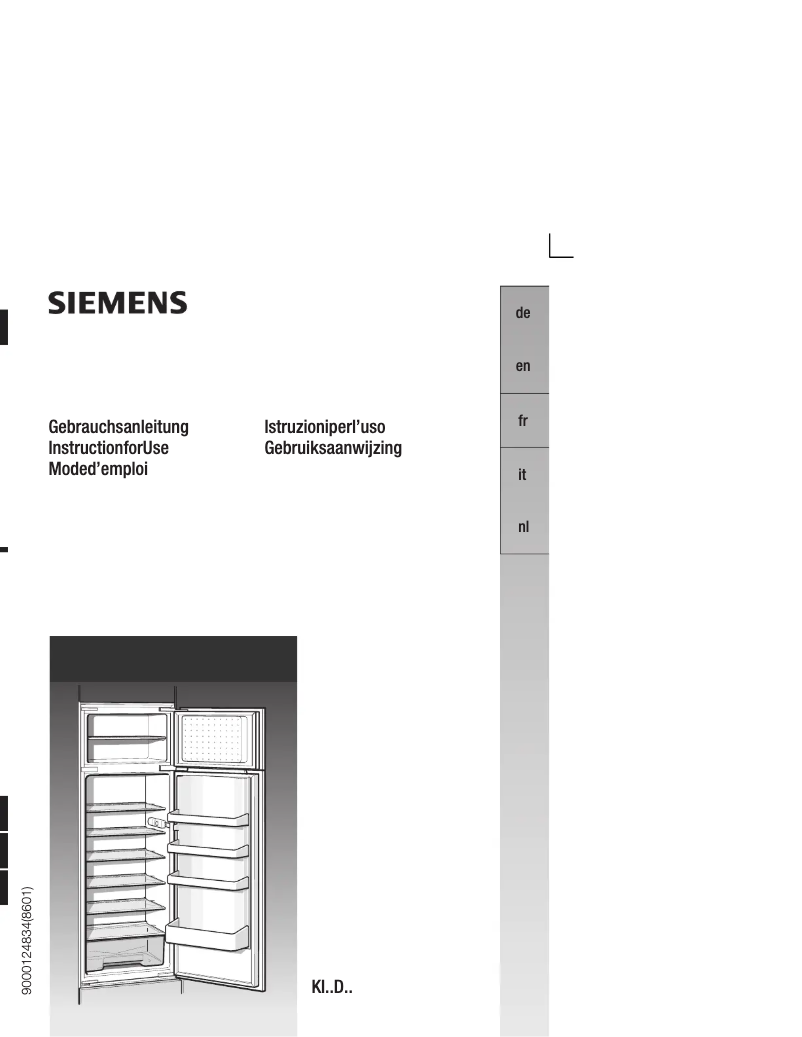 Page n°1 - Manuel utilisateur Siemens KI24DV00