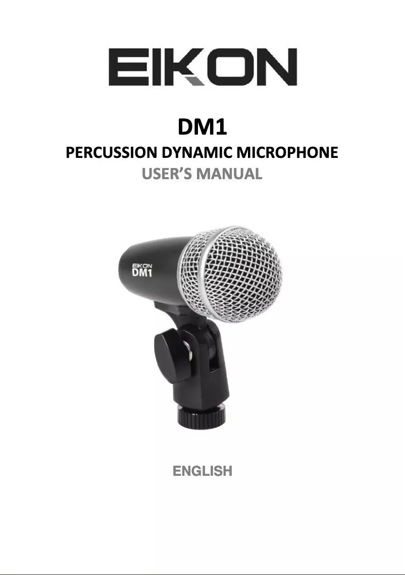 Page n°1 - Manuel utilisateur Eikon DM1