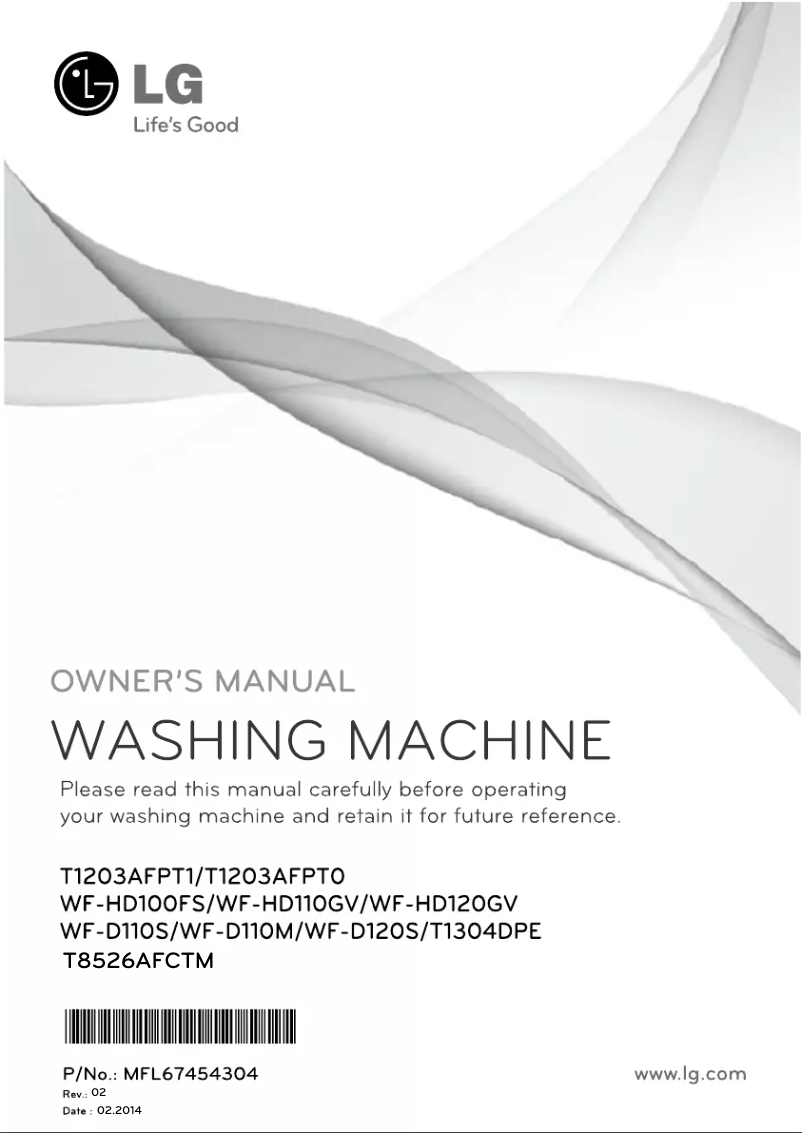 Page n°1 - Manuel utilisateur LG T1304DPE