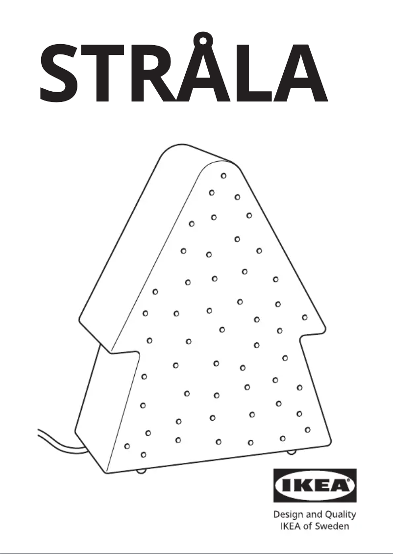 Page 1 de la notice Manuel utilisateur Ikea STRÅLA 405.629.65