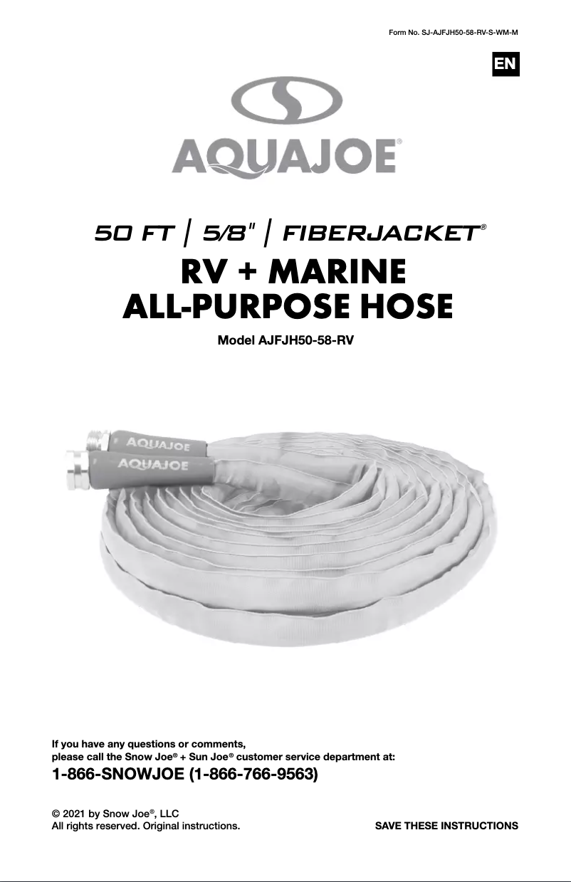 Image de la première page du manuel de l'appareil AJFJH50-58-RV