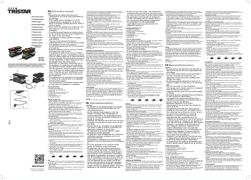 Page 1 de la notice Manuel utilisateur TriStar RA-2741