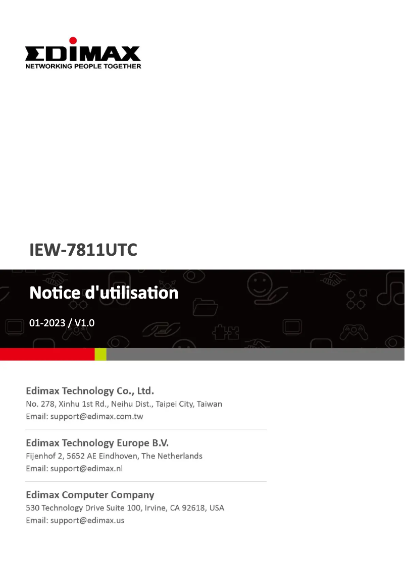 Page n°1 - Manuel utilisateur Edimax IEW-7811UTC