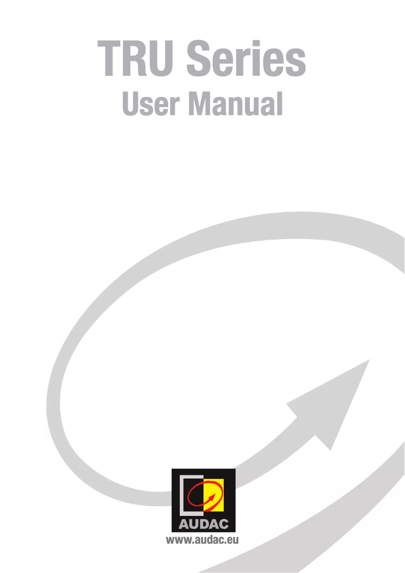 Image de la première page du manuel de l'appareil TRU812