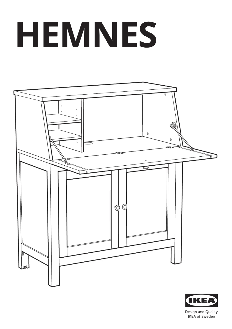 Page 1 de la notice Manuel utilisateur Ikea HEMNES 102.457.09