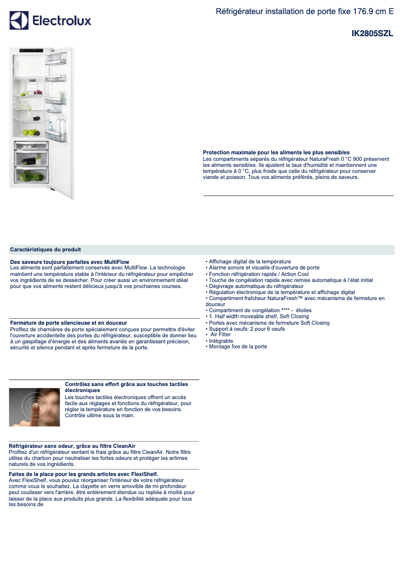 Image de la première page du manuel de l'appareil IK2805SZL