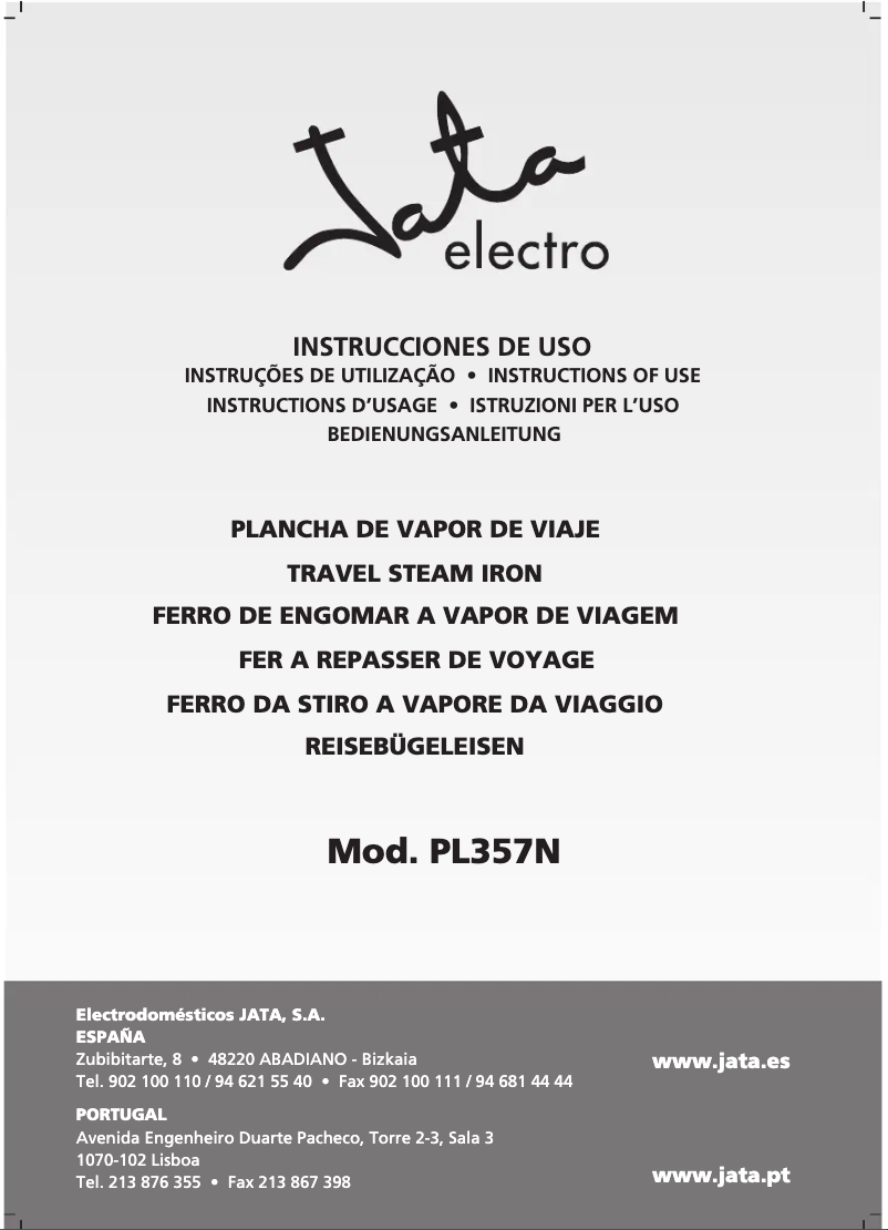 Page 1 de la notice Manuel utilisateur Jata PL357N