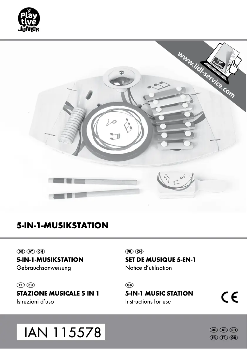 Page 1 de la notice Manuel utilisateur Playtive IAN 115578