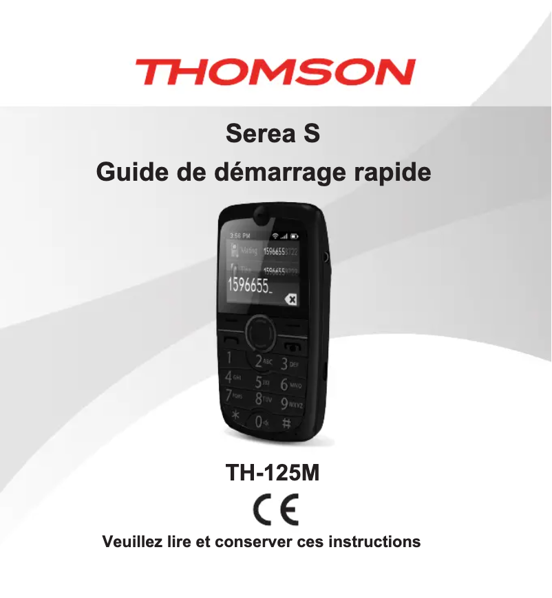 Page 1 de la notice Manuel utilisateur Thomson Serea S TH-125M