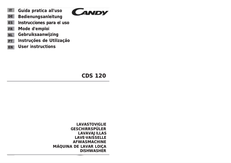 Page 1 of the manual User Manual Candy CDS 220