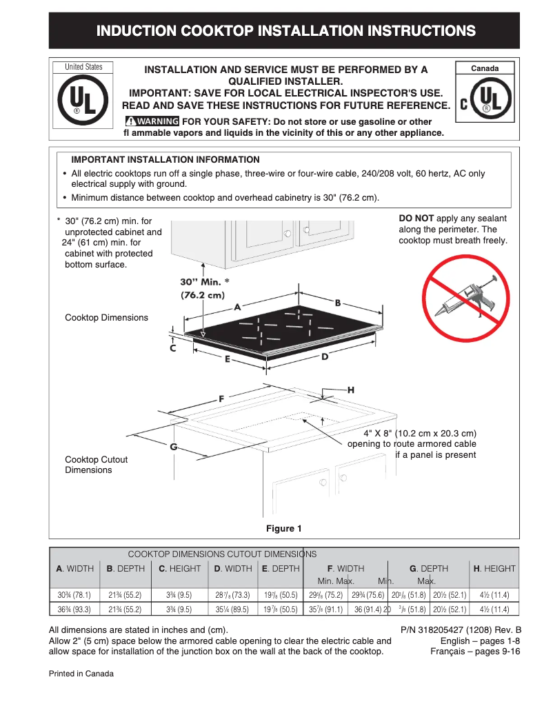 Page 1 de la notice Guide d'installation Electrolux EW36IC60LS