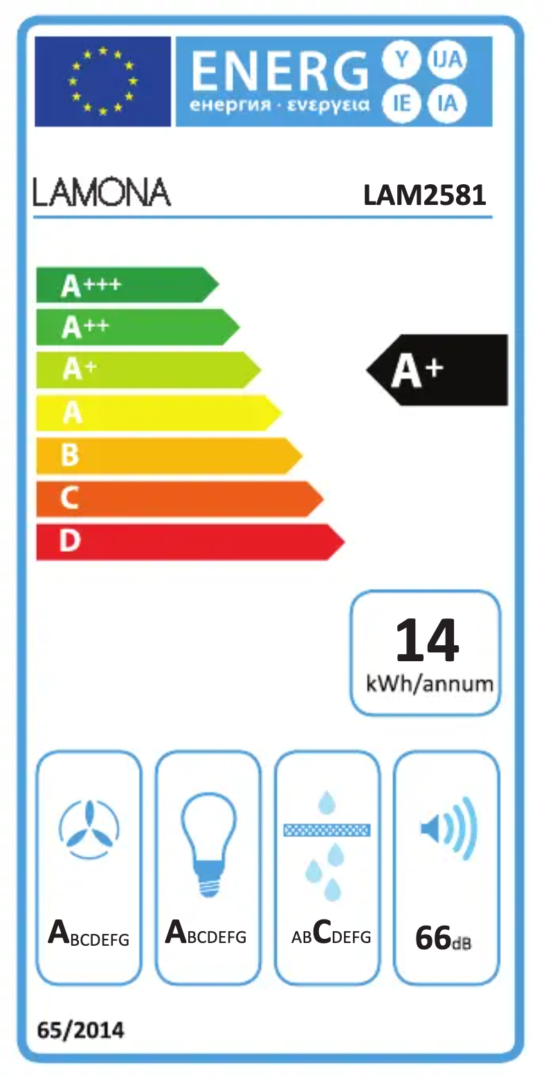 Page n°1 - Label énergétique Lamona LAM2581