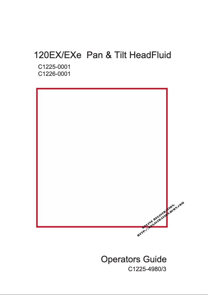 Page 1 de la notice Manuel utilisateur OConnor 120EX