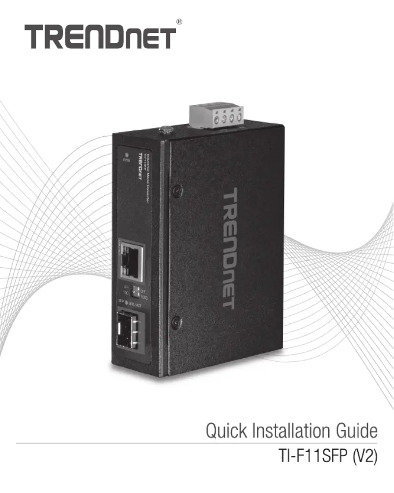 Página 1 del manual Manual de usuario TRENDnet TI-F11SFP