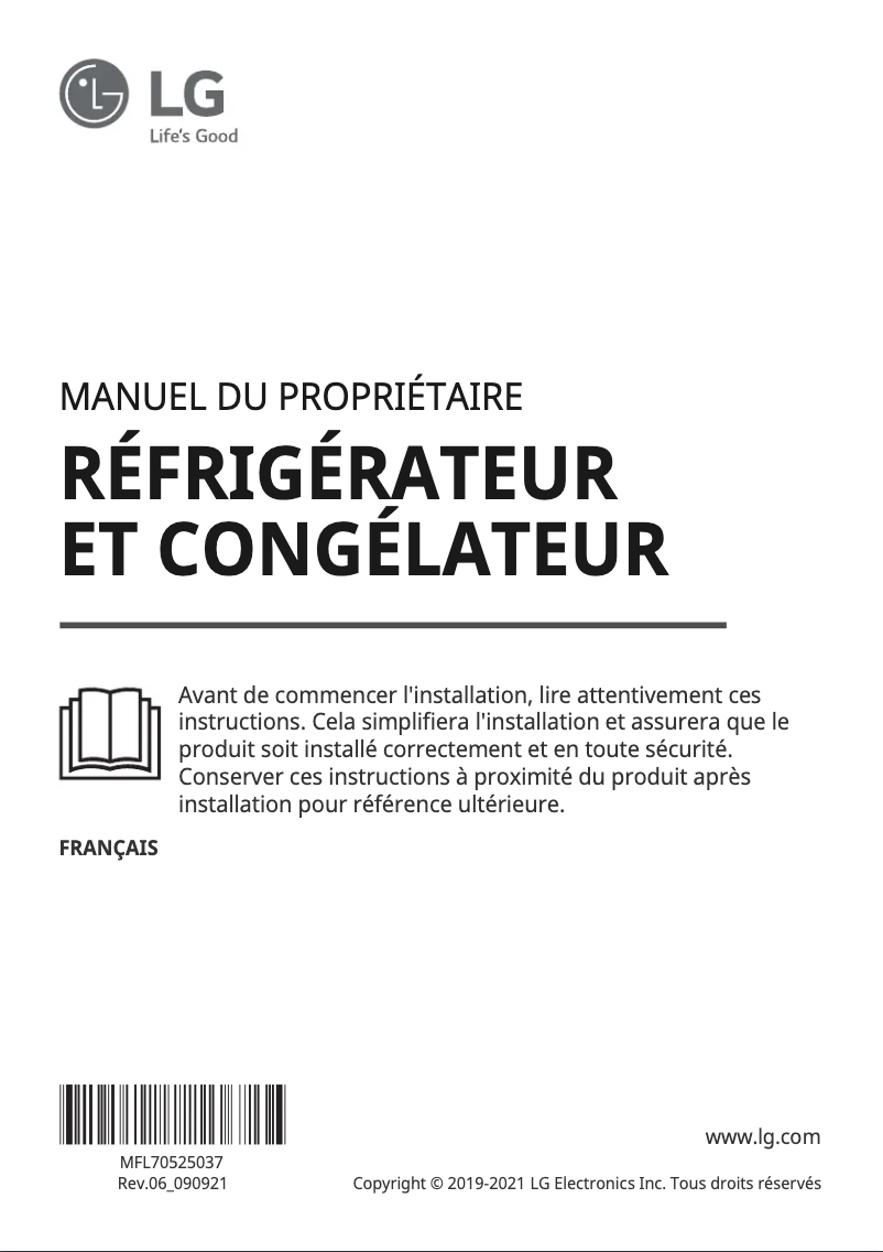 Image de la première page du manuel de l'appareil GMQ844MC5E