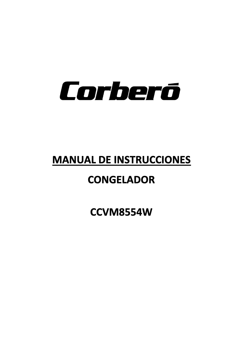 Página 1 del manual Manual de usuario Corbero CCVM8554W