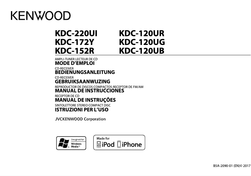 Page n°1 - Manuel utilisateur Kenwood KDC-120UG
