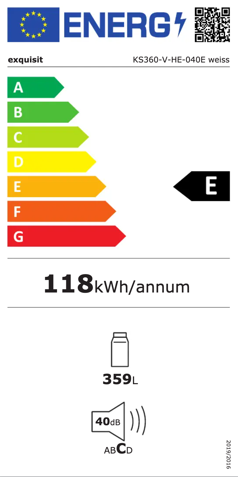 Page n°1 - Manuel utilisateur Exquisit KS360-V-HE-040E