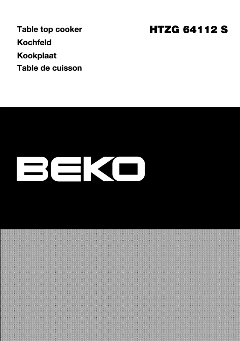 Page n°1 - Manuel utilisateur Beko HTZG 64112