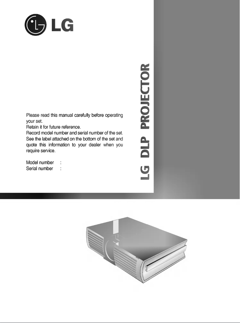 Page 1 de la notice Manuel utilisateur LG Projectors