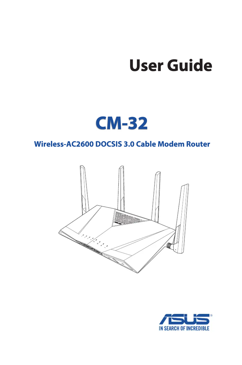 Page n°1 - Manuel utilisateur Asus CM-32