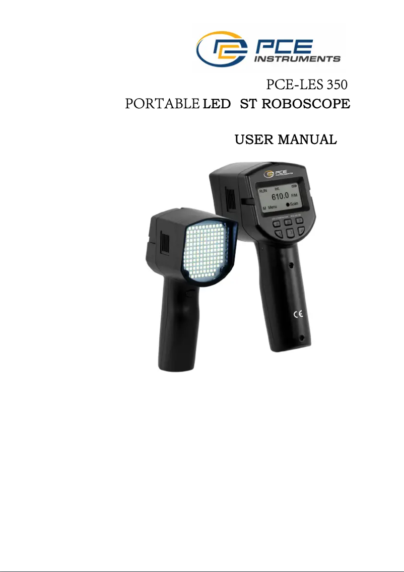 Page n°1 - Manuel utilisateur PCE Instruments PCE-LES 350