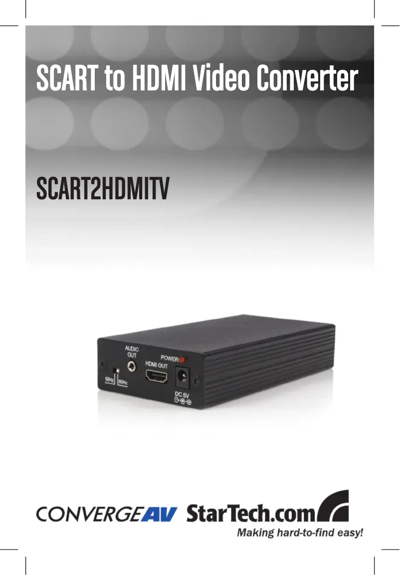 Image de la première page du manuel de l'appareil SCART2HDMITV