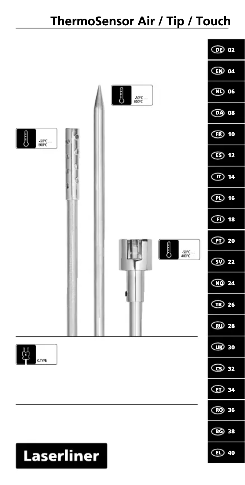 Page n°1 - Manuel utilisateur Laserliner ThermoSensor Touch