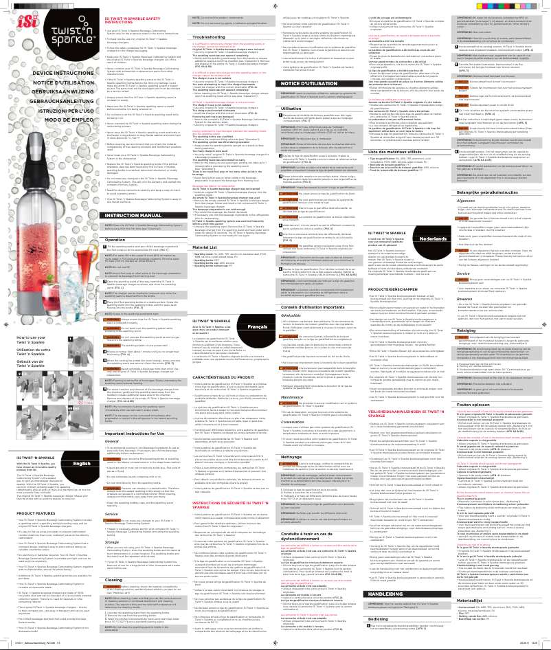 Image de la première page du manuel de l'appareil Twist'n Sparkle