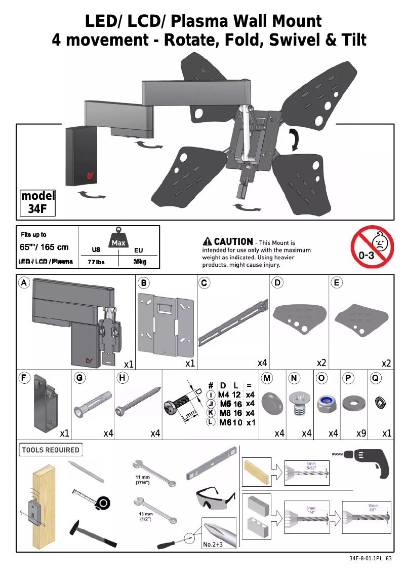 Image de la première page du manuel de l'appareil 34F