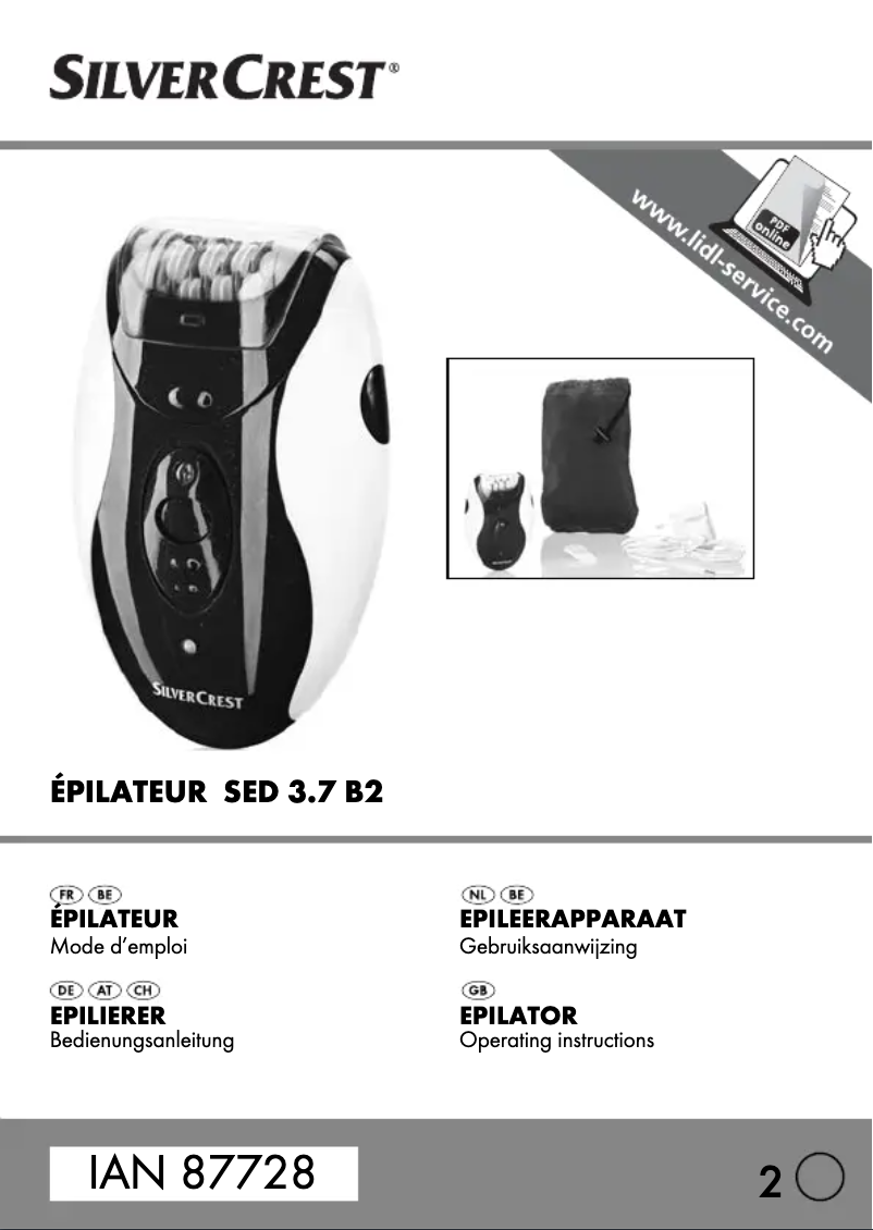 Image de la première page du manuel de l'appareil SED 3.7 B2