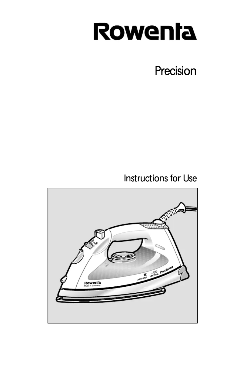 Page n°1 - Manuel utilisateur Rowenta Precision DM520