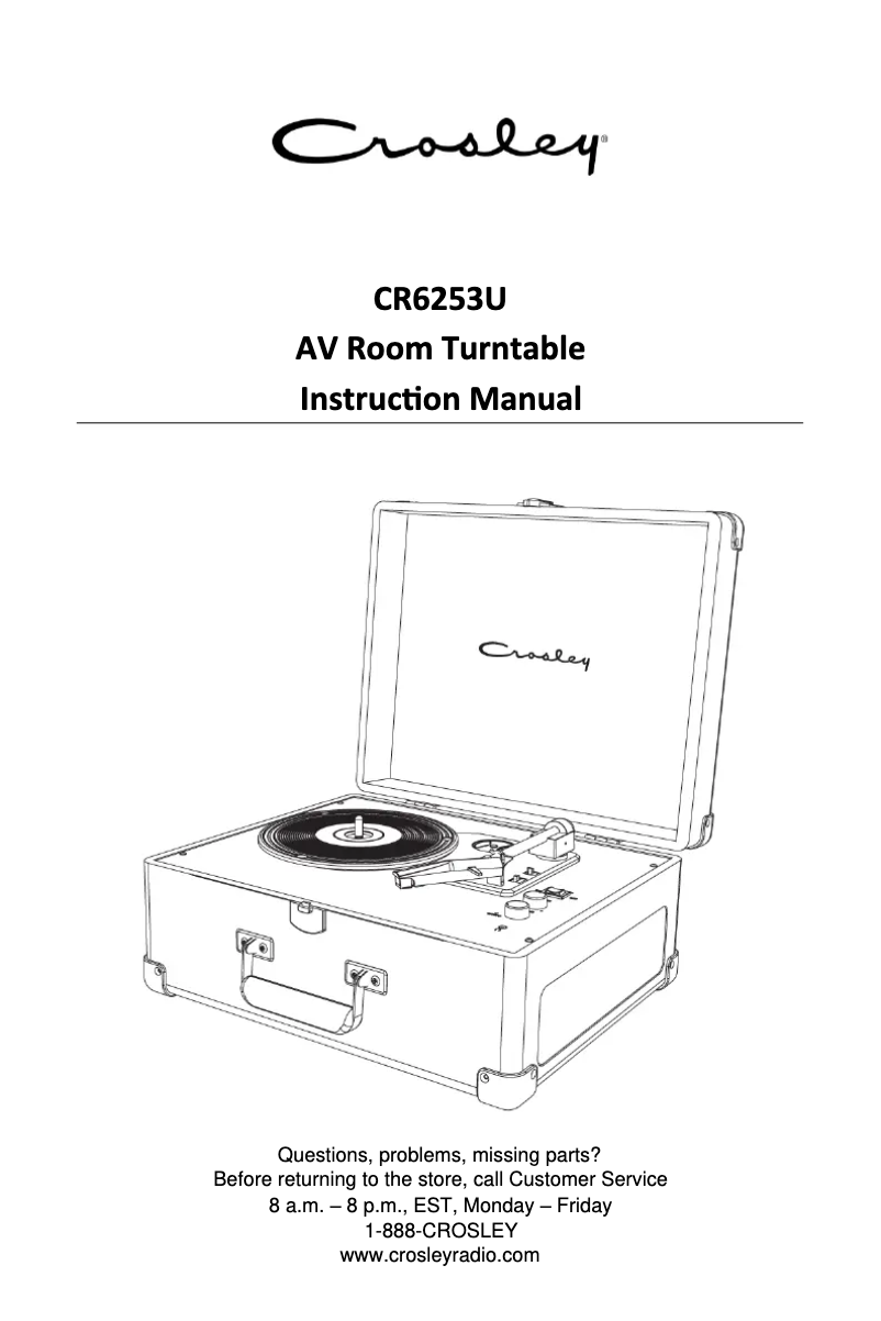 Page 1 de la notice Manuel utilisateur Crosley AV Room CR6253U
