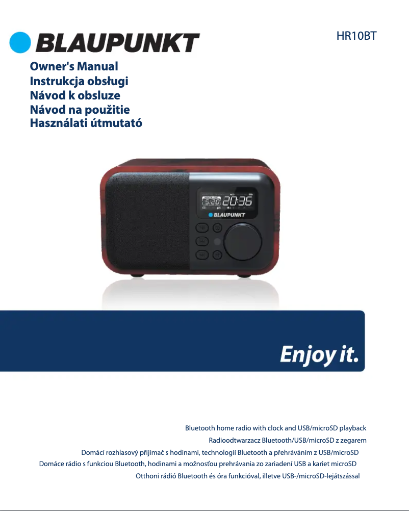 Page 1 de la notice Manuel utilisateur Blaupunkt HR10BT