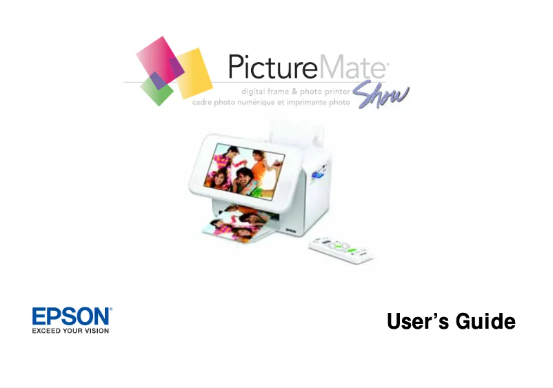 Page n°1 - Manuel utilisateur Epson PictureMate Show