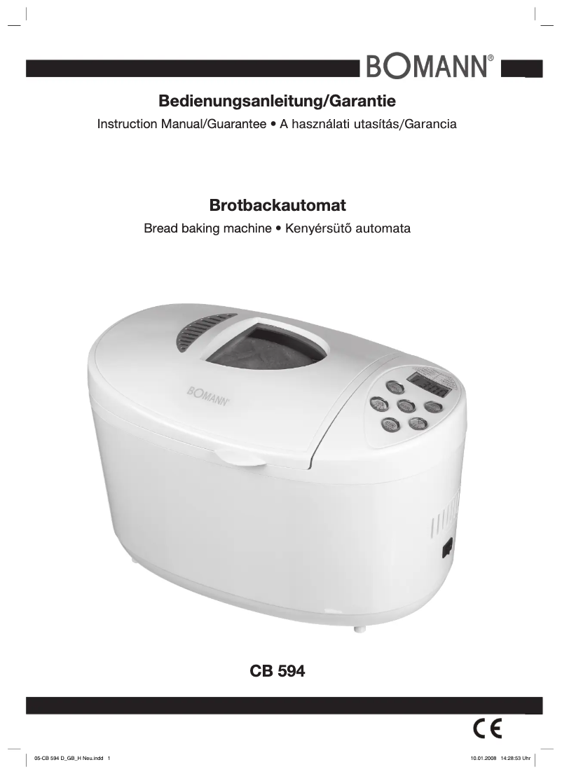 Page n°1 - Manuel utilisateur Bomann CB 594