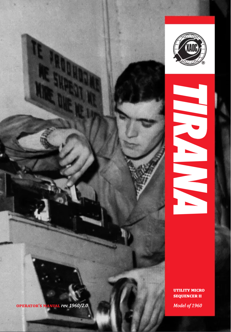 Page 1 de la notice Manuel utilisateur Xaoc Tirana II