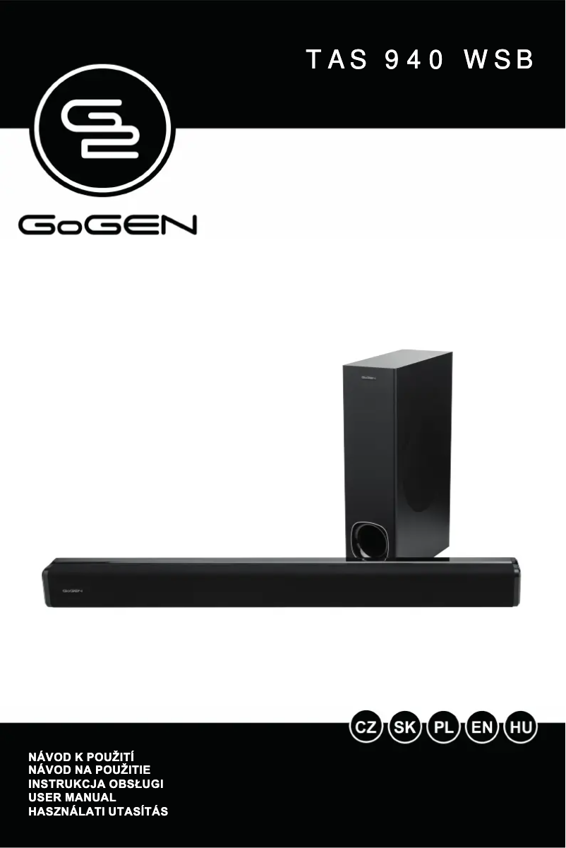 Image de la première page du manuel de l'appareil TAS 940 WSB