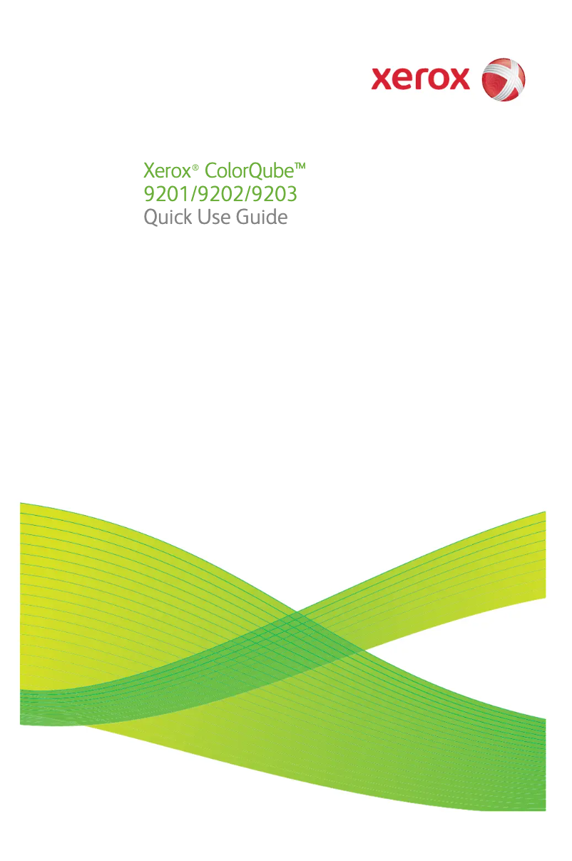 Image de la première page du manuel de l'appareil ColorQube 9201